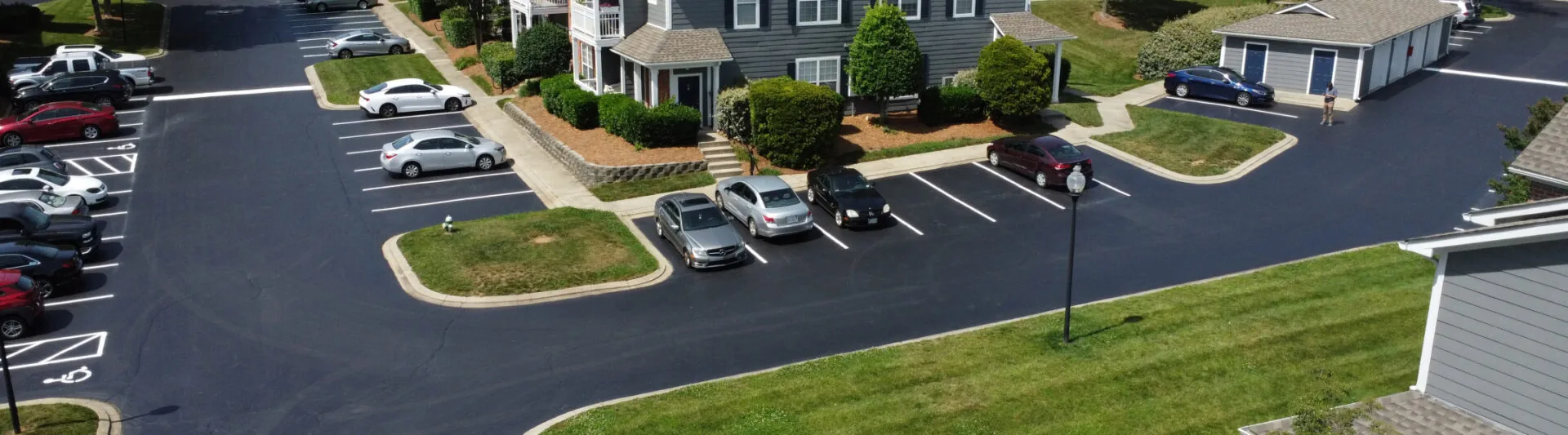apartment complex parking lot