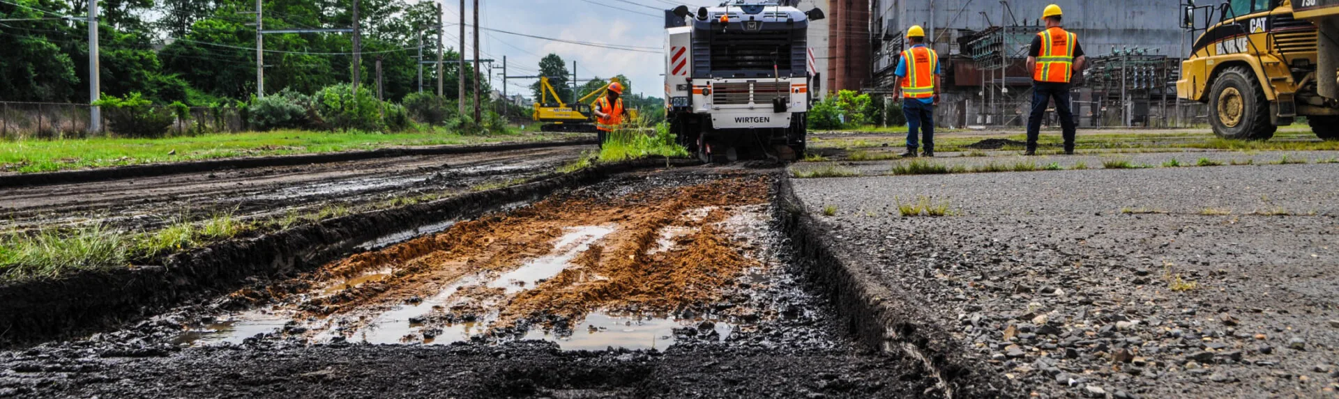 milling and reclamation of road