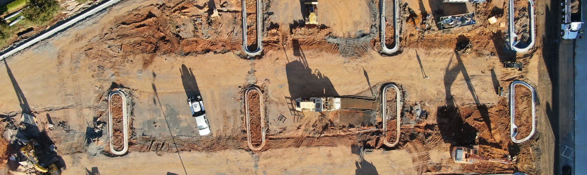 aerial view of the soil stabilization process