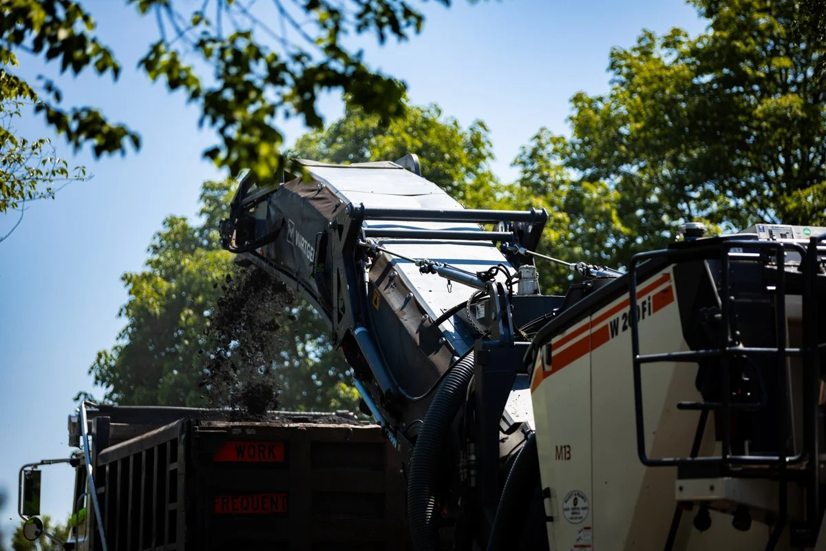 close up of a cold planer